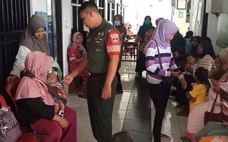 Babinsa Dukung Kesehatan Balita Dan Ibu Hamil