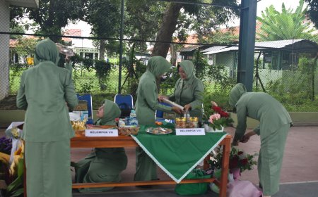 HUT Persit Ke 77, Persit Kodim Tegal Gelar Aneka Ragam Lomba.