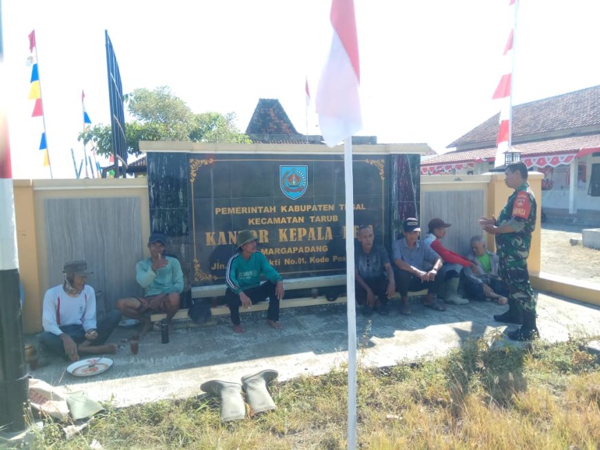 Pantau Situasi Desa Binaan, Babinsa Koramil 09 Tarub Lakukan Komsos