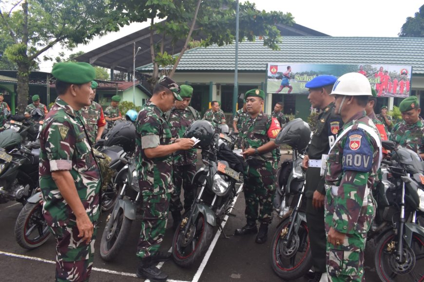 Denpom IV Tegal Periksa Kendaraan Anggota Kodim Tegal
