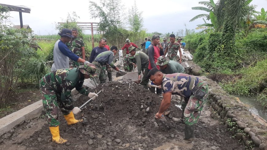 Progres Karya Bakti TNI Kodim 0712 Tegal Capai 50 Persen