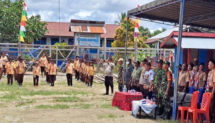 Babinsa Koramil Kaureh Hadiri Upacara Pembukaan Perkemahan HUT Bapak Pandu Dunia Ke 166