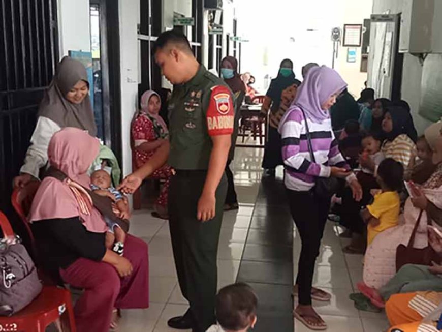 Babinsa Dukung Kesehatan Balita Dan Ibu Hamil