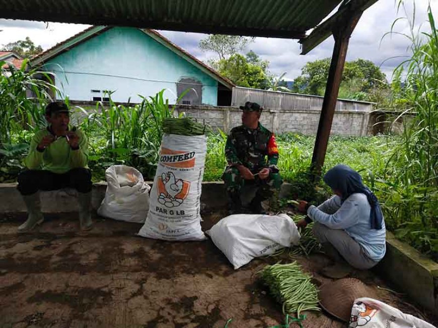 Babinsa Menjalin Kedekatan dengan Masyarakat Melalui Kegiatan Komunikasi Sosial