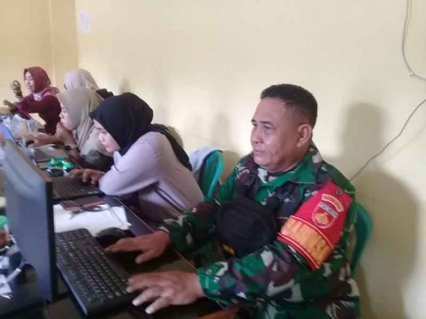 Babinsa Hadiri Acara Zoom Meeting Ptsl