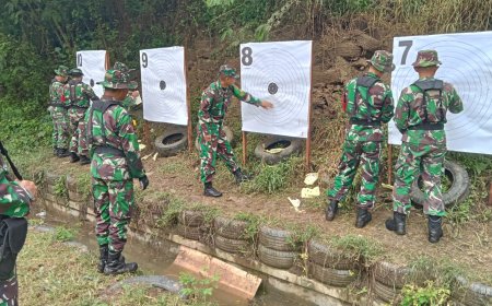 Asah Kemampuan Prajurit, Kodim 0712 Tegal Gelar Latihan Menembak