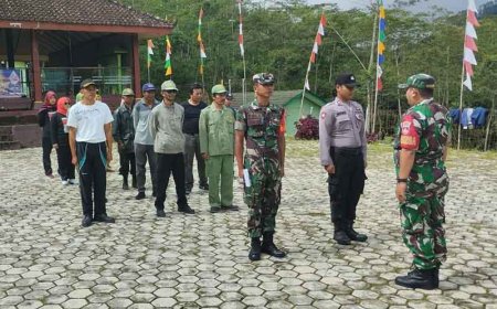 Babinsa dan Bhabinkamtibmas Bersinergi Latih PBB untuk Wujudkan Linmas yang Tangguh