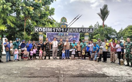Upaya Turunkan Angka Stunting Kodim Jayapura Bagikan Nutrisi Tambahan Bantuan KSAD