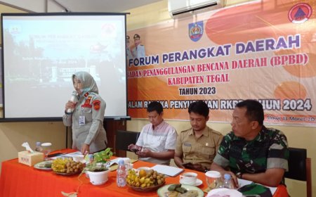 Kasdim 0712 Tegal Hadiri Forum Perangkat Daerah BPBD Kabupaten Tegal