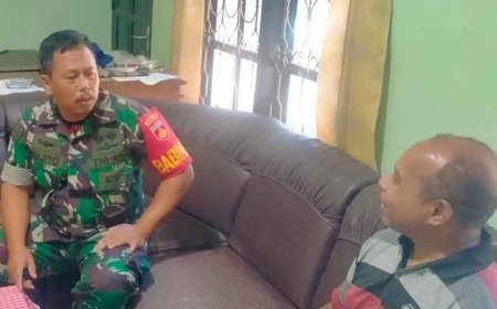 Babinsa Komsos Memberikan Motivasi dan Himbauan Kepada Warga Pendatang