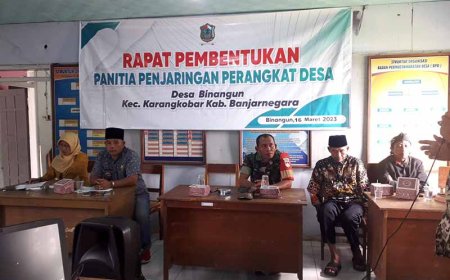 Babinsa Hadiri Sosialisasi Pembentukan Panitia Penjaringan Perangkat Desa Binangun