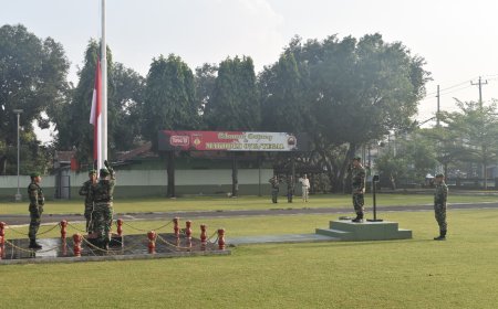 Pimpin Upacara 17-an, Kasdim 0712 Tegal Sampaikan Amanat Pangdam IV/Diponegoro