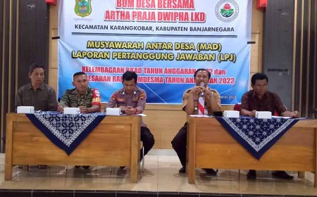 Serda Suratno Mewakili Danramil Hadiri Musyawarah Antar Desa BKAD Karangkobar
