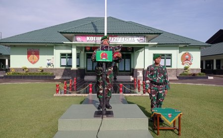 Kodim 0712 Tegal Gelar Upacara Bendera Hari Senin 27 Maret 2023