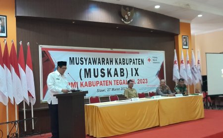 Wakili Dandim, Perwira Sandi Kodim 0712 Tegal Hadiri Muskab IX PMI Kabupaten Tegal
