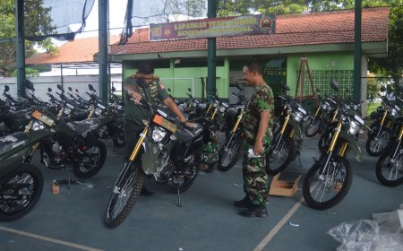 Dandim 0712 Tegal Lakukan Pengecekan Kendaraan Dinas Sebelum Dibagikan Kepada Babinsa