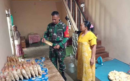 Babinsa di Pagedongan Gencar Lakukan Komsos untuk Membangun UMKM Berbasis Singkong dan Talas