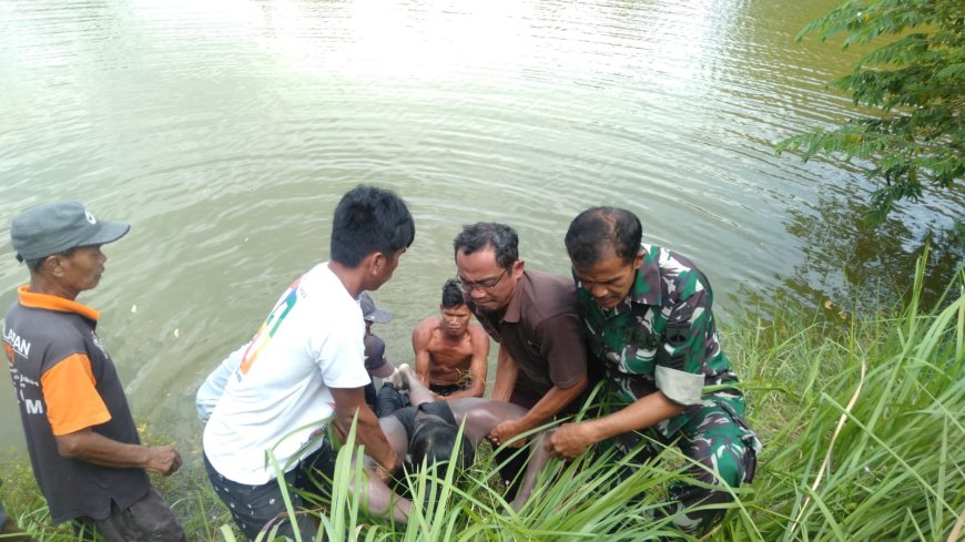 Babinsa Dukuhwaru Bantu Evakuasi Penemuan Mayat