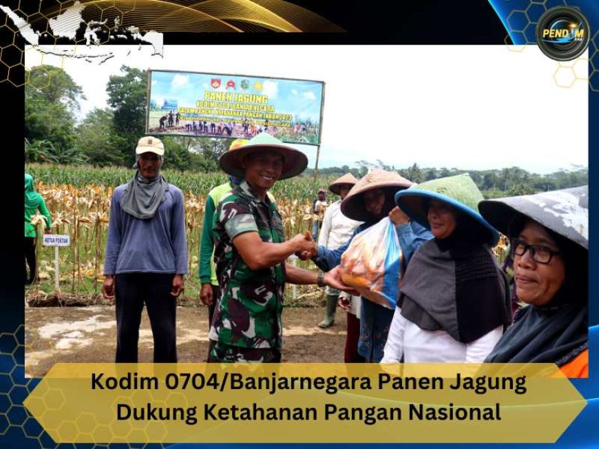 Kodim 0704 Banjarnegara Panen Jagung Dukung Ketahanan Pangan Nasional