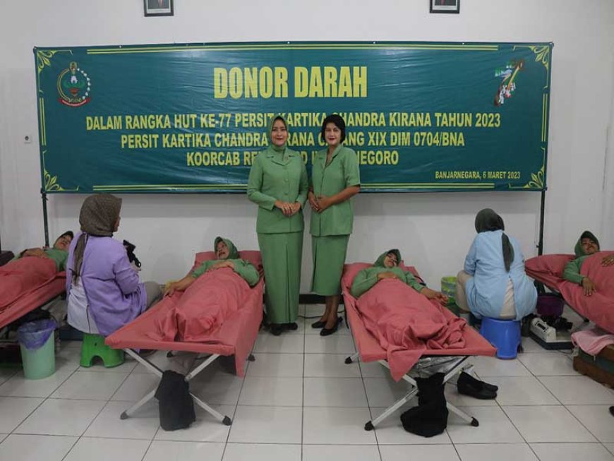Hut Persit Ke 77 Gelar Donor Darah