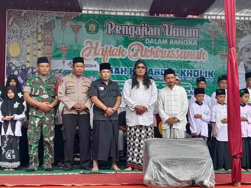 Babinsa Koptu Wahid Hadiri Pengajian Umum Haflah Akhirussanah TPQ Ragajambangan