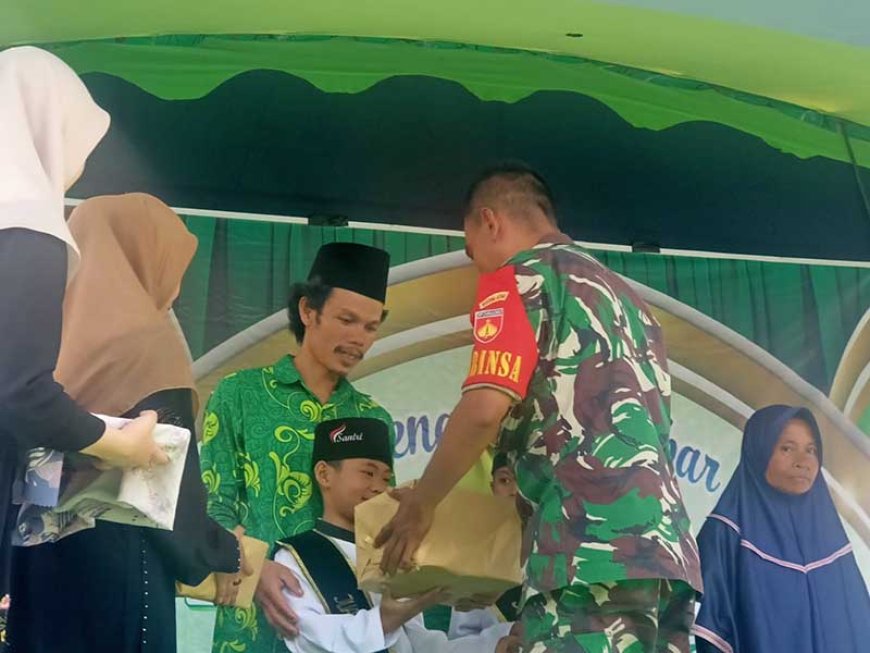 Babinsa Sertu Yusrizal Hadiri Pengajian Akbar Haflah Akhirussanah Qotmil Qur'an LPQ AN NAWASIR