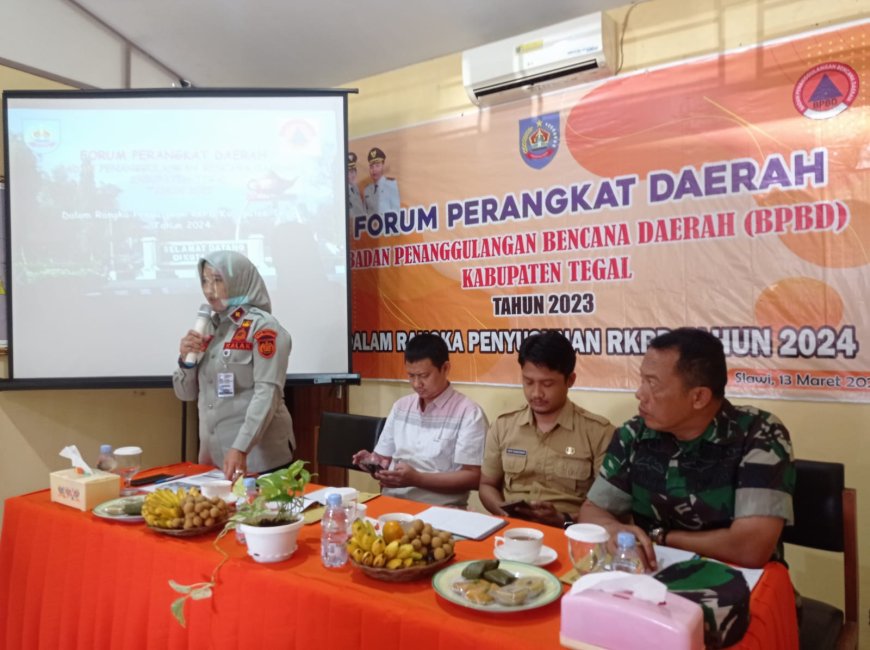 Kasdim 0712 Tegal Hadiri Forum Perangkat Daerah BPBD Kabupaten Tegal