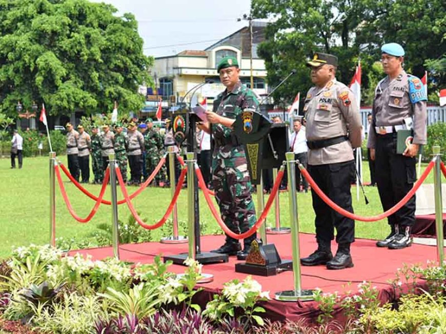 Jaga dan Amankan Kondusifitas Wilayah TNI-Polri se-Eks Karesidenan Banyumas gelar Apel Jam Pimpinan
