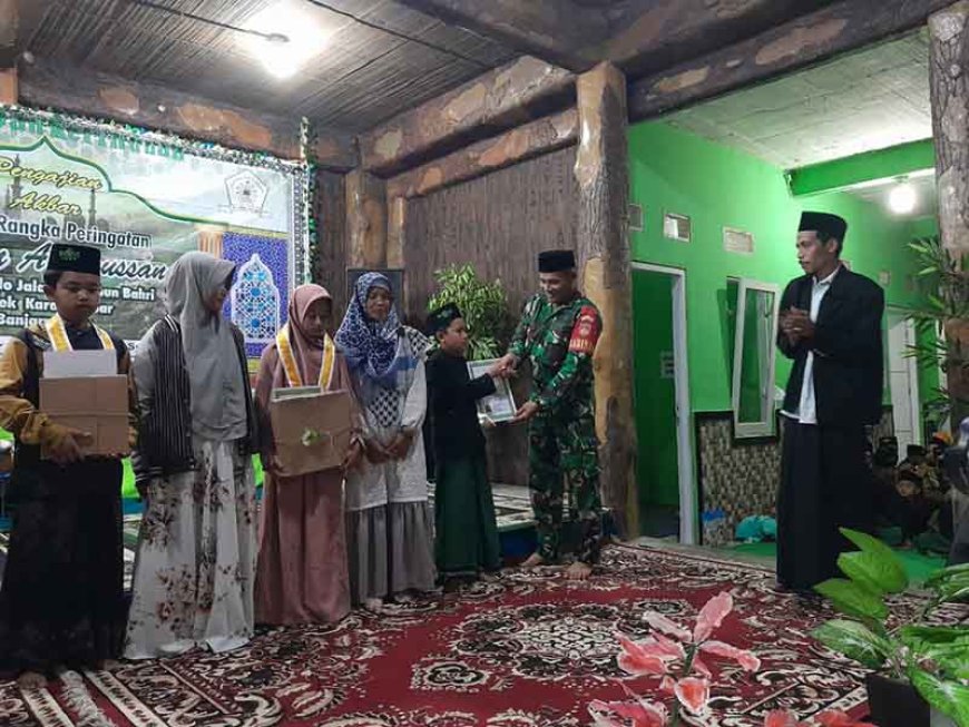 Babinsa Penyerahan Hadiah bagi Santri Putra dan Putri Berprestasi di Banjarnegara