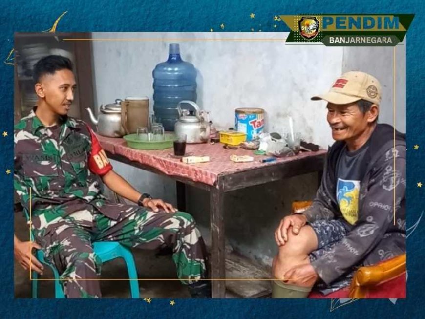 Komsos Dengan Ketua RT Babinsa Koramil 04 Karangkobar Eratkan Silahturahmi