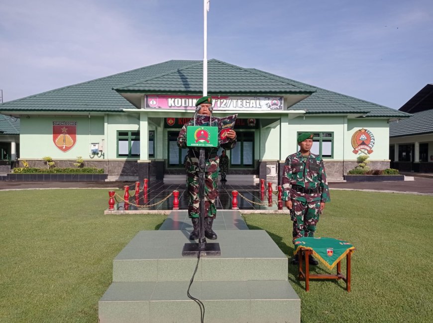 Kodim 0712 Tegal Gelar Upacara Bendera Hari Senin 27 Maret 2023