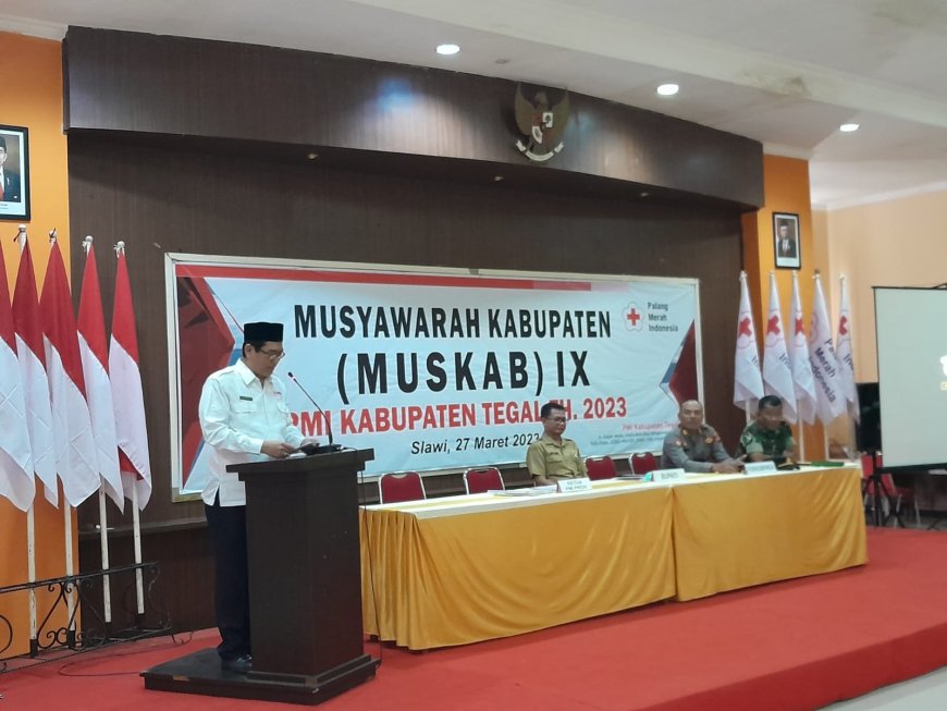 Wakili Dandim, Perwira Sandi Kodim 0712 Tegal Hadiri Muskab IX PMI Kabupaten Tegal