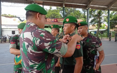 Dandim 0712 Tegal Pimpin Acara Korps Raport Kenaikan Pangkat