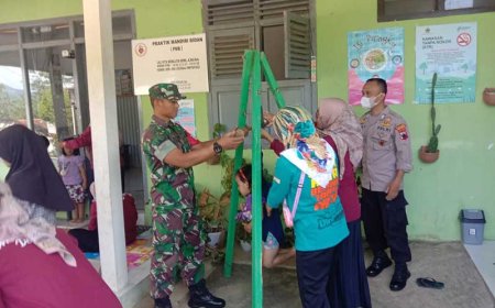 Babinsa dan Bhabinkamtibmas Dampingi Posyandu untuk Wujudkan Generasi Penerus Bangsa yang Sehat