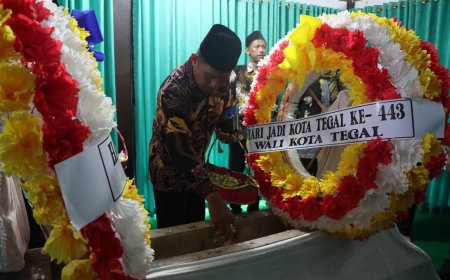 Hari Jadi Kota Tegal Ke-443, Dandim 0712 Tegal Bersama Forkompinda Laksanakan Ziarah