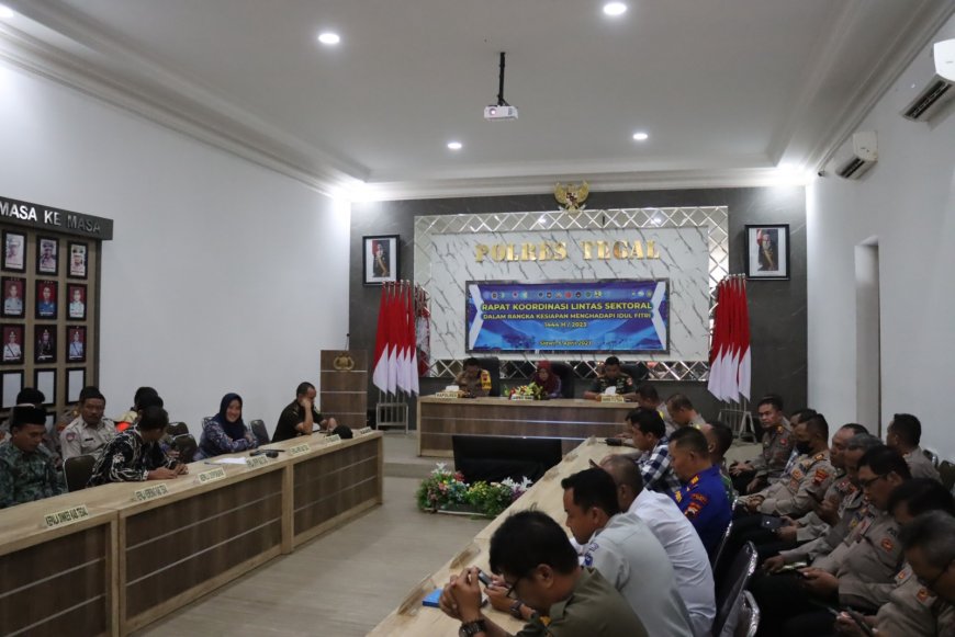 Jelang Hari Raya Idul Fitri 1444 H, Forkompinda Kabupaten Tegal Gelar Rapat Koordinasi Lintas Sektoral