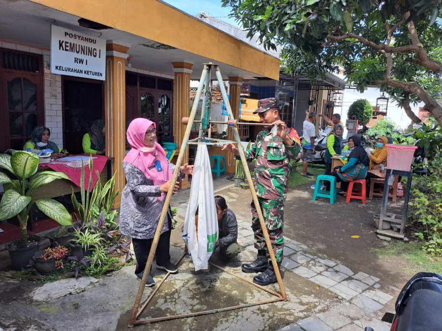 Begini Cara Babinsa Kodim Tegal Melakukan Pendampingan Atasi Stunting di Keturen