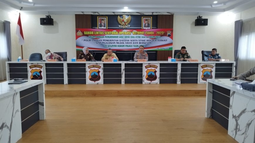 Dandim Tegal Hadiri Rapat Koordinasi Sektoral Operasi Ketupat Candi 2023