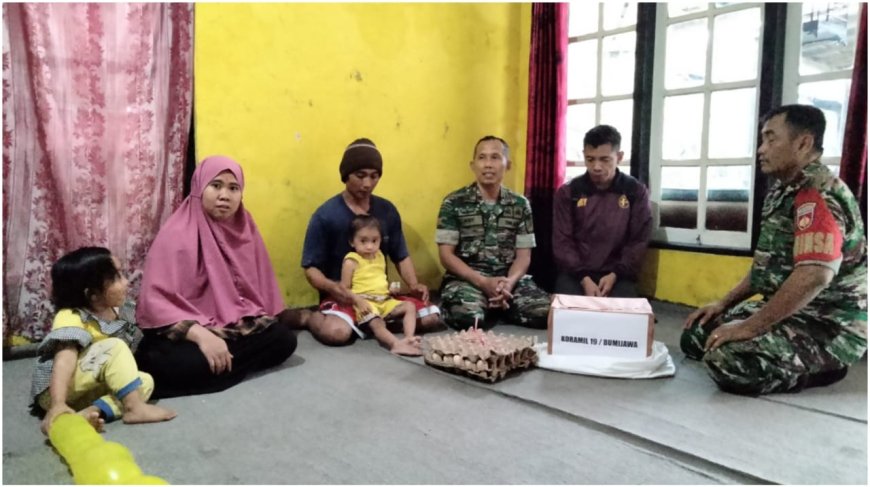 TNI Melalui Kodim Tegal Berikan Makanan Tambahan Kepada Anak  Stunting