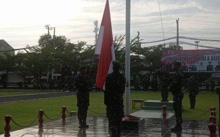 Kodim Tegal Gelar Upacara Bendera Awal Bulan Mei
