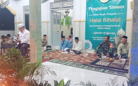 Babinsa Kodim Tegal Hadiri Pembukaan Pengajian Rutin dan Halal Bihalal
