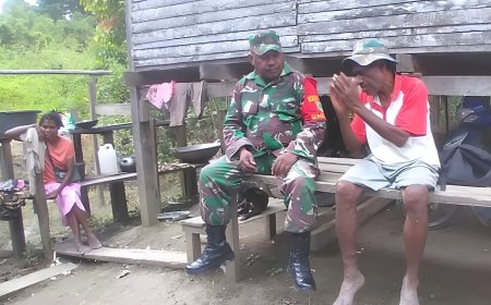 Jalin Hubungan Baik Babinsa Rutin Turun Kampung Kunjungi Warganya