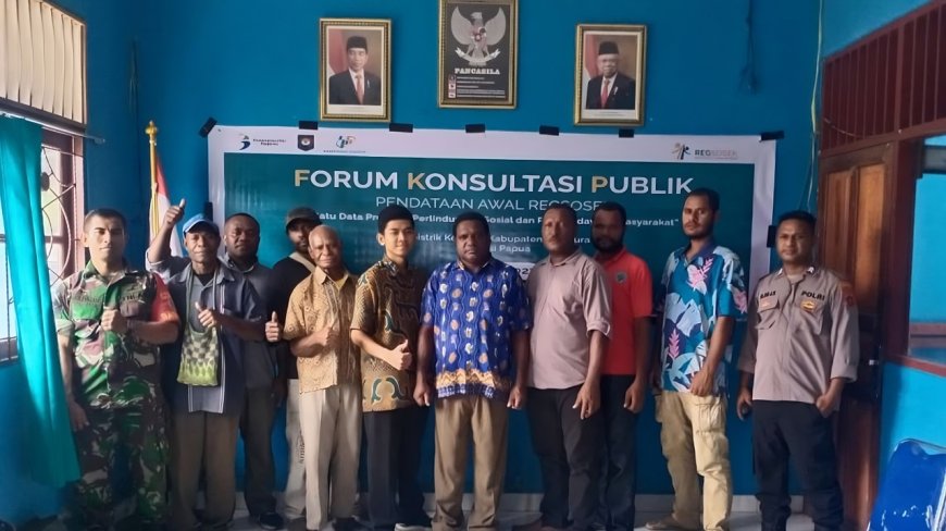 Amankan Pendataan Regsosek Babinsa Kemtuk Gresi Dampingi BPS