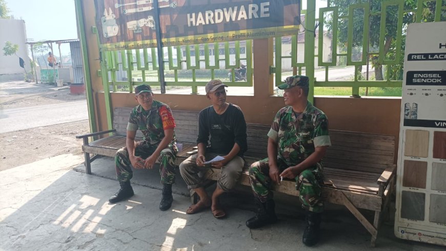 Jaga Silahturahmi, TNI Kodim Tegal Lakukan Anjangsana Dan Komsos