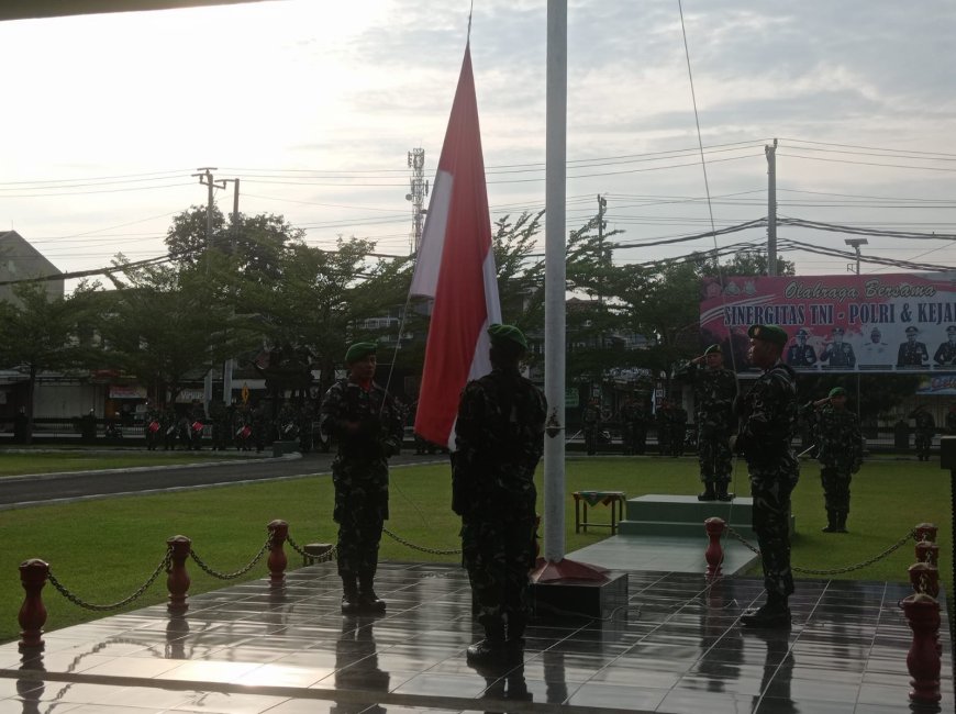 Kodim Tegal Gelar Upacara Bendera Awal Bulan Mei