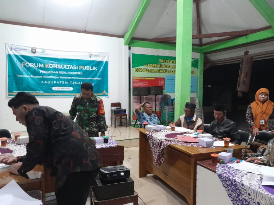 Babinsa Tegal Monitoring Jalannya Forum Konsultasi Publik Regosek Tahun 2023