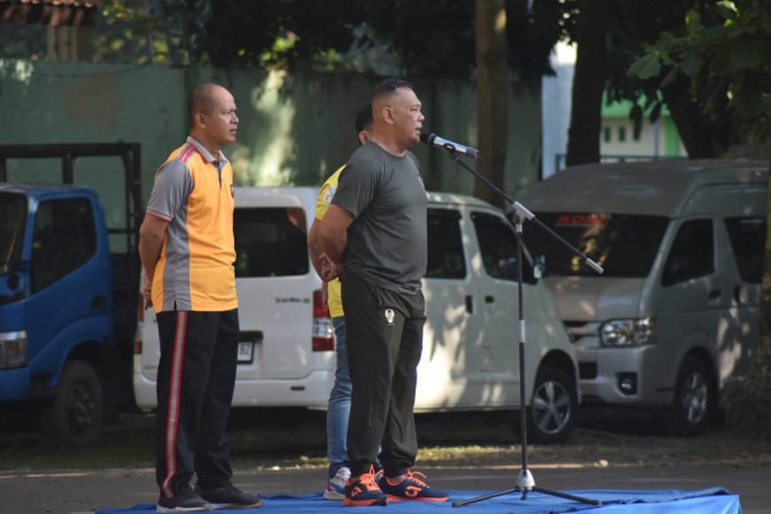 Tingkatkan Sinergitas Tiga Pilar, Kodim Tegal Gelar Olahraga Bersama