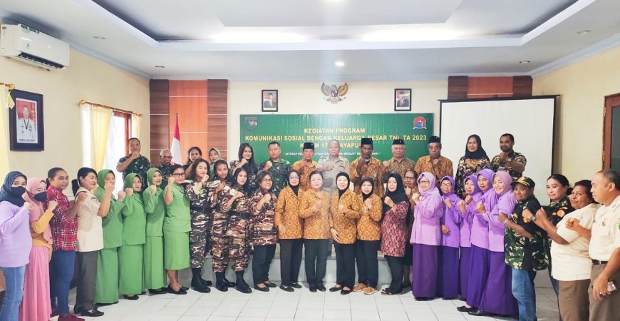Kodim Jayapura Selenggarakan Komunikasi Sosial Dengan Keluarga Besar TNI