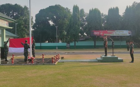 Kodim Tegal Gelar Upacara Mingguan Secara Rutin