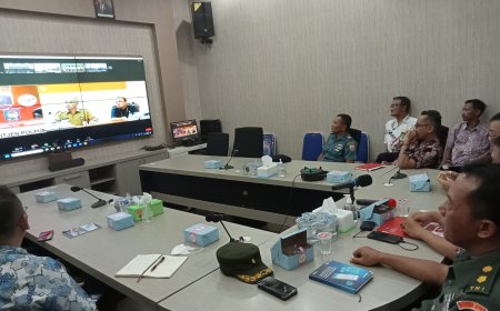 Kasdim Tegal Hadiri Rakor Sosialisasai Pelaksanaan Gerakan Pembagian Bendera Merah Putih Tahun 2023